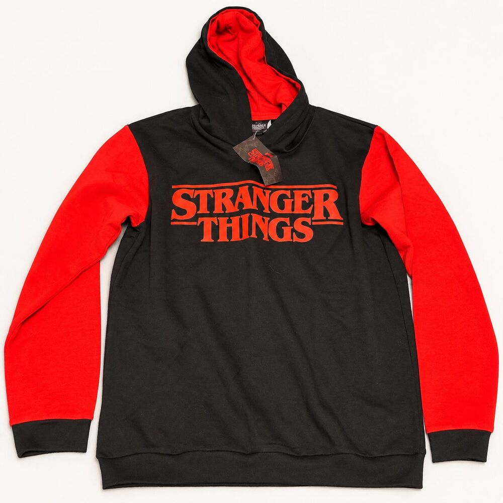 Stranger Things Netflix Kids Hoodie 14/15 Years Black Red NWT 170cm